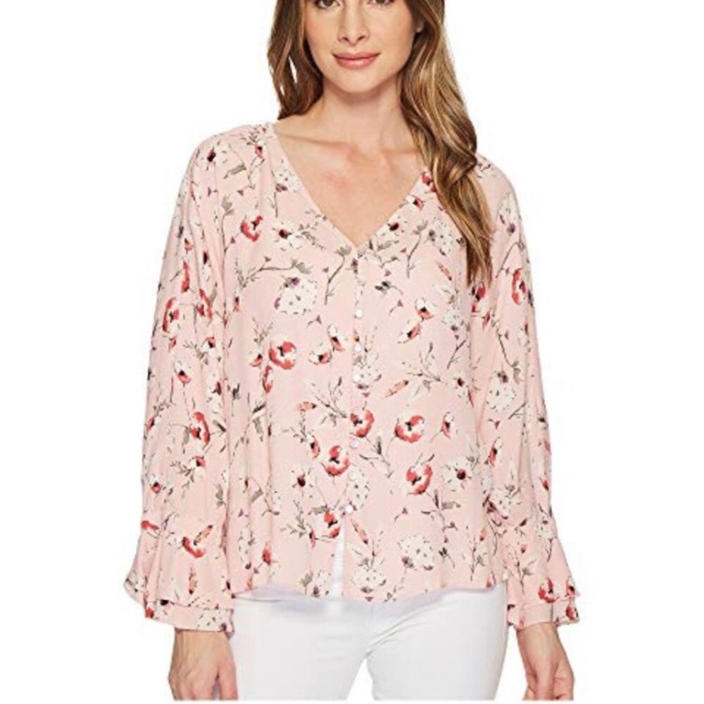 Sanctuary Pink Posey Blouse, Size Small.  EUC
